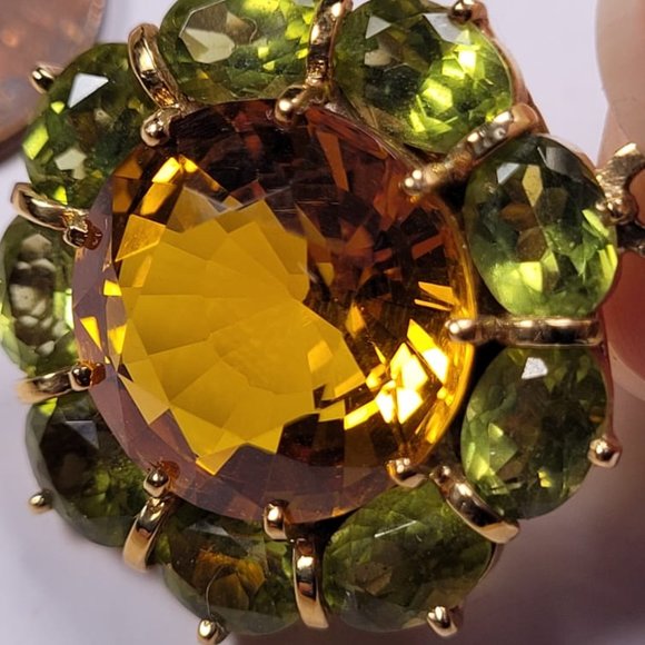 Jewelry - Citrine and peridot pendant fine jewelry